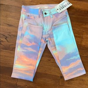 PISTOLA Tie Dye Look Jeans Orange Purple 27